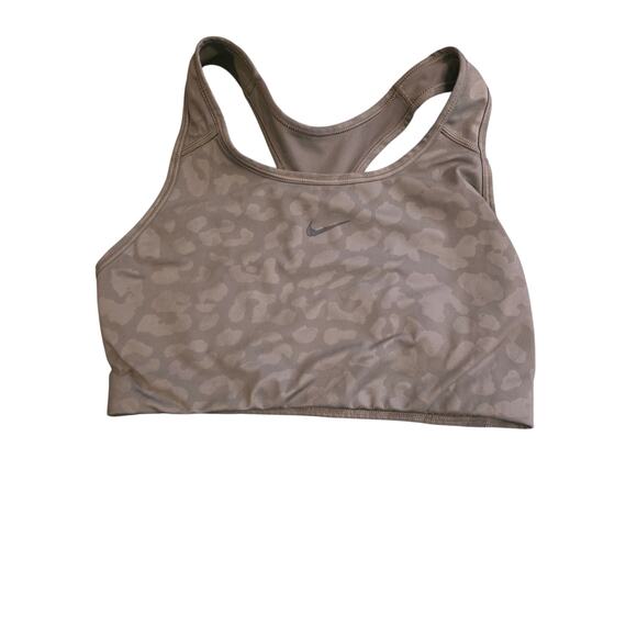 Nike Other - Nike Dri Fit Sports Bra L Womens Green Animal Print Pullover Wireless Athletic
